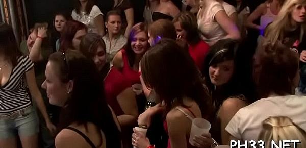  Tons of oral pleasure from blondes and massing group sex at night club